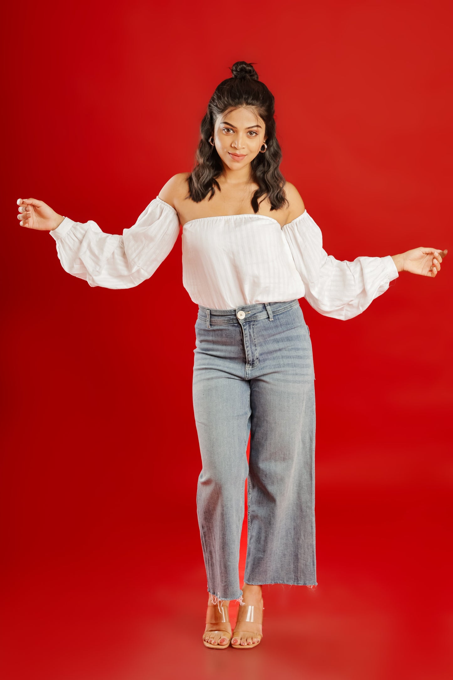 White Off Shoulder Top