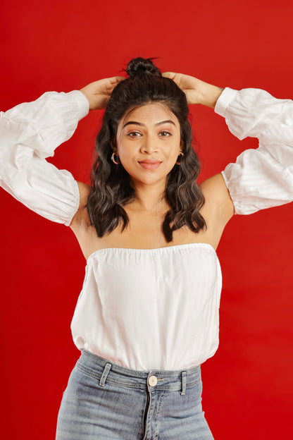 White Off Shoulder Top