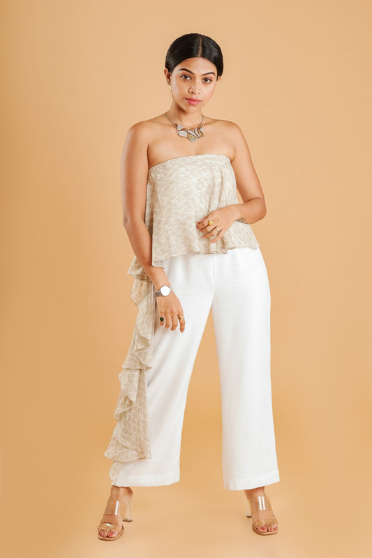 Layered Off Shoulder Jumpsuit