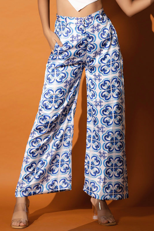 Printed Flared Trouser